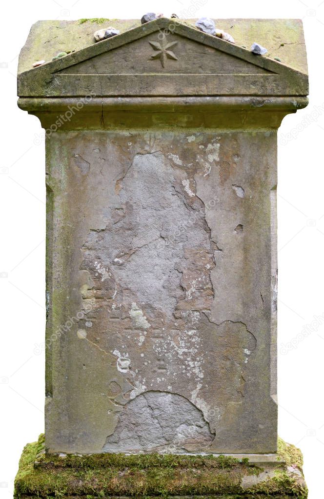 Old tombstone with copy space