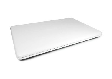 Beyaz, kapalı laptop ya da defter