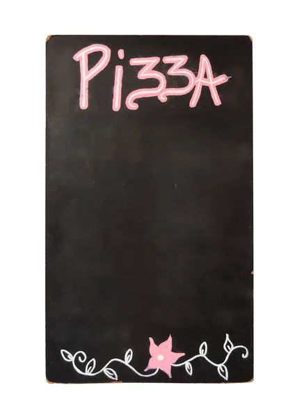 Tablica z pizza tekst i skopiować miejsca — Zdjęcie stockowe