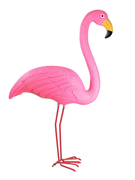 Pembe plastik flamingo, izole