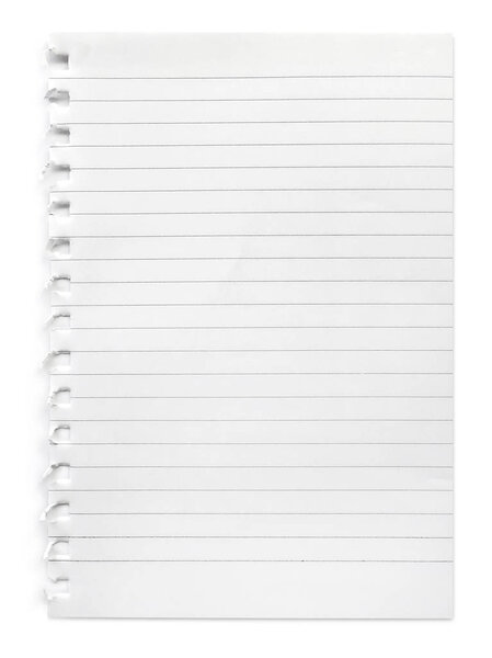 Book page with lined paper 