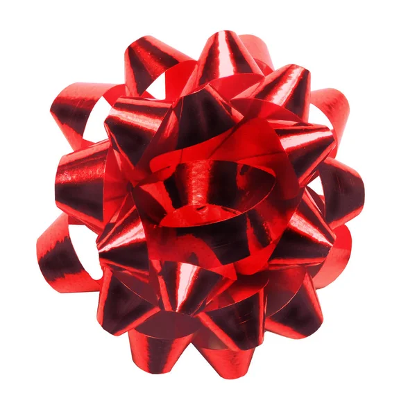 Arco vermelho, decoração de caixa de presente — Fotografia de Stock