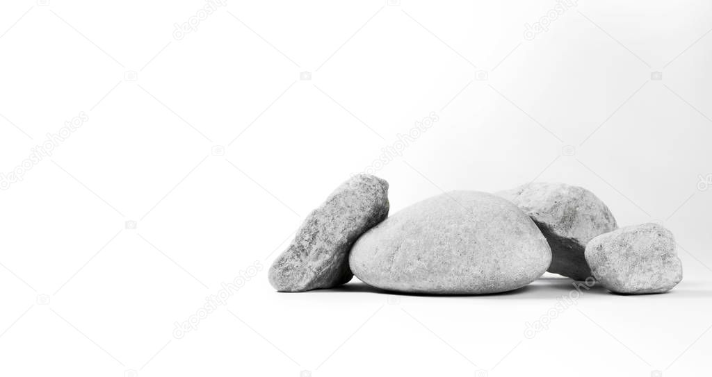 Heap of stones, isolated