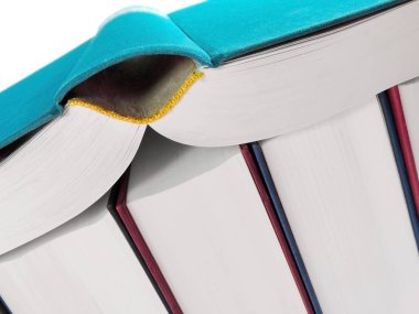 Kitap yığını, yakın çekim vurdu