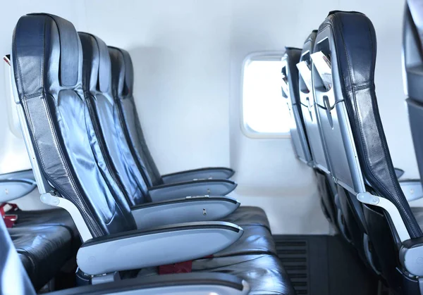 Üres repülőgépen lévő ülések — Stock Fotó