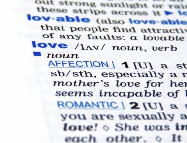 Sözlük açıklama aşk ile