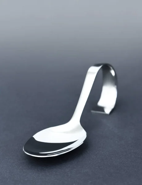 Silver spoon, elegant spoon — Stock Photo, Image