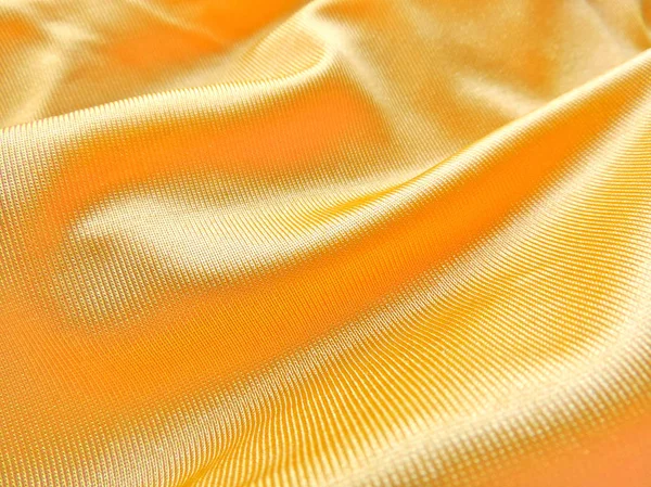 Gula satin tyg eller textil — Stockfoto