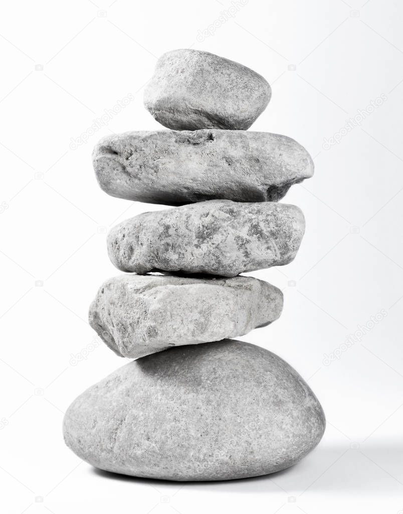 Stack rock of pebbles or stones