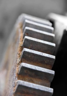 Atış eski cog wheel, yakın çekim