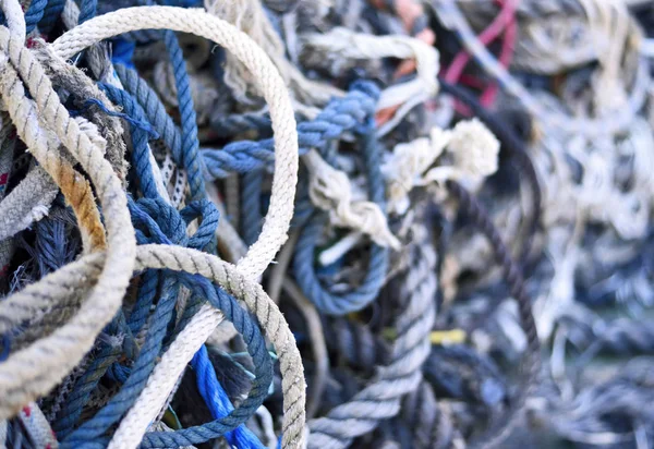 Old, tangled ropes, close-up shot — Stock Photo, Image