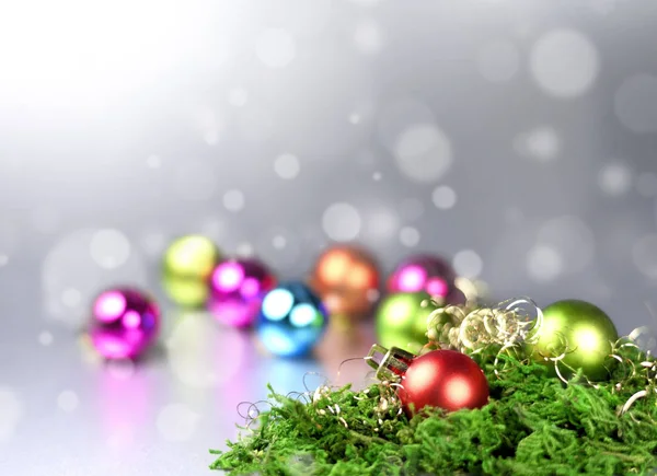Vánoční dekorace, vánoční strom koulí — Stock fotografie