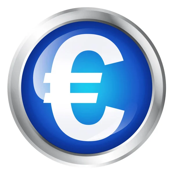 Icône avec symbole Euro — Photo