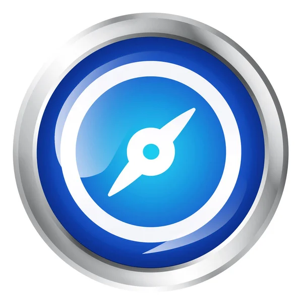 Med kompass symbol ikonen på datorn — Stockfoto
