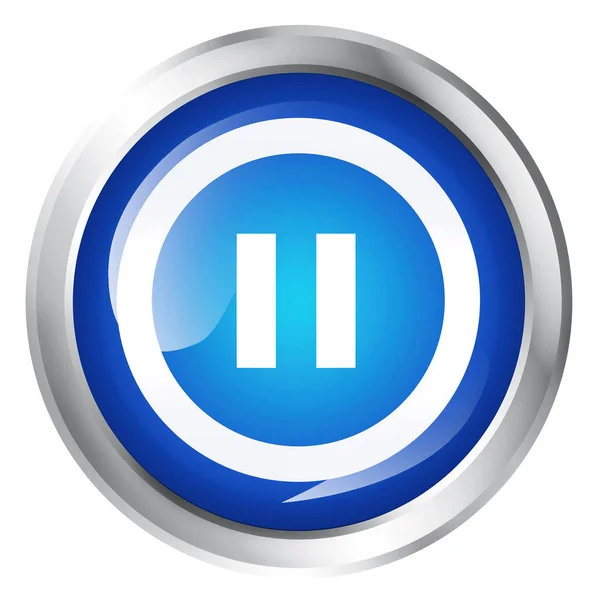 Computer icon with pause symbol — Stock Photo, Image