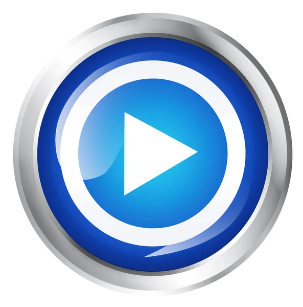 Computer icon with play symbol — Stock Photo, Image