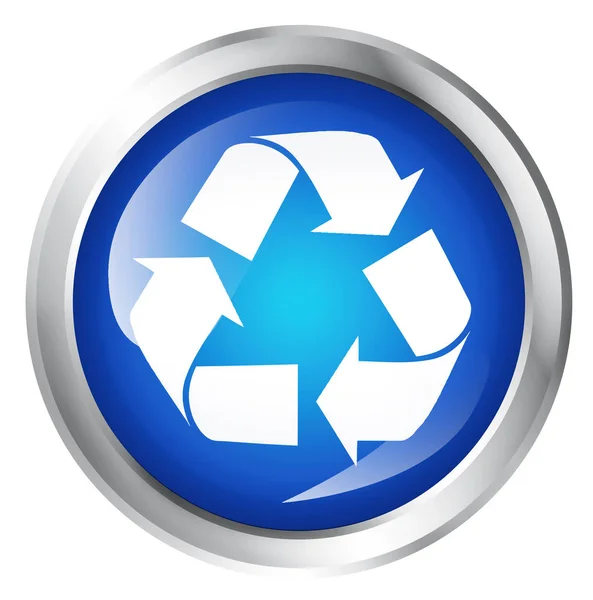 Computer icon with recycling symbol — Stock Photo, Image