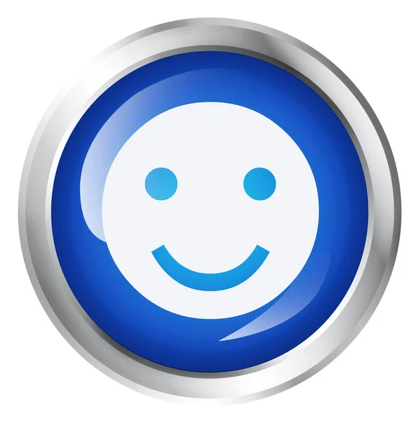 Computer icon with smiley symbol — Stock Photo, Image