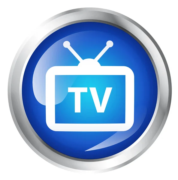 Pictogram van de computer met het symbool van de televisie — Stockfoto