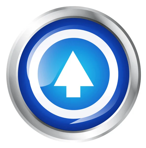 Med pil upp symbolen ikonen på datorn — Stockfoto