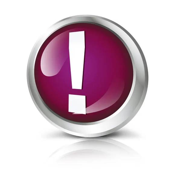 Computer icon with exclamation mark symbol — Stock Photo, Image