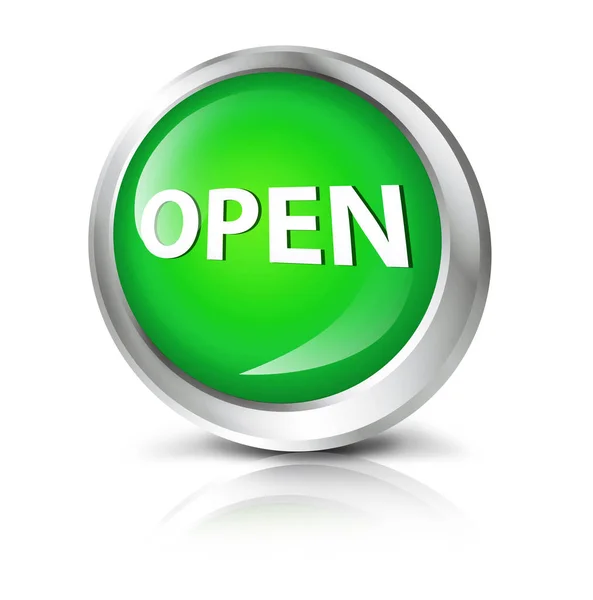 Computer icon with OPEN text — Stock Photo, Image