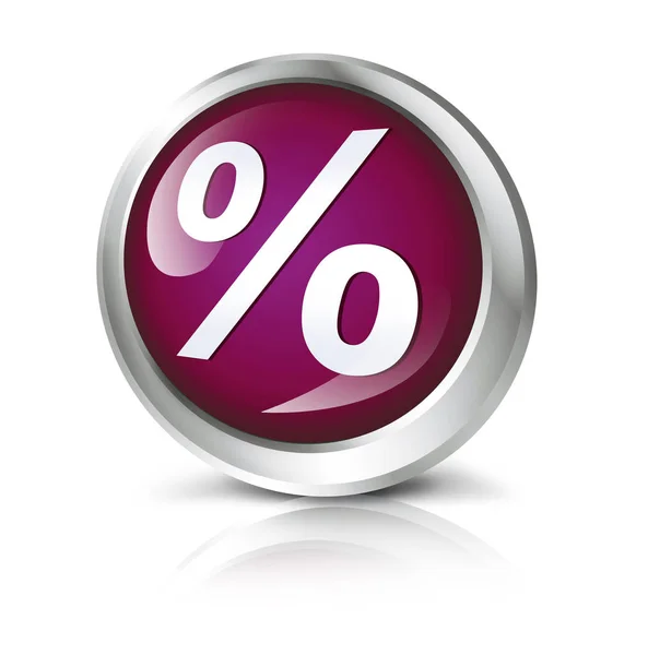 Computer icon with percentage symbol — Stock Photo, Image