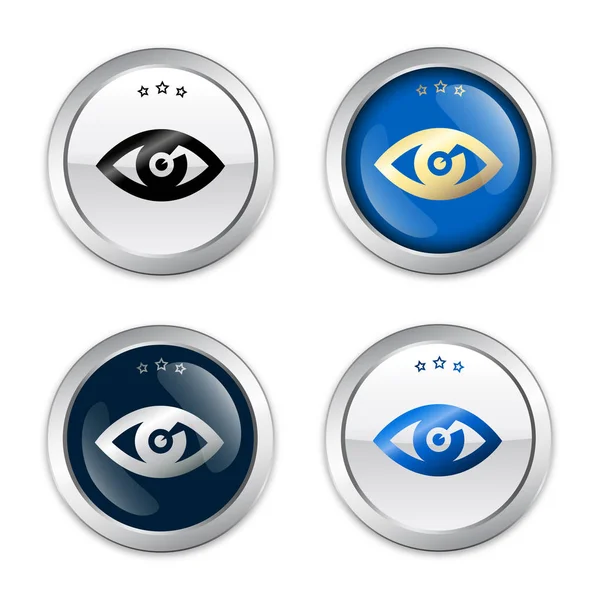 Buscando selo ou ícone com símbolo de olho —  Vetores de Stock