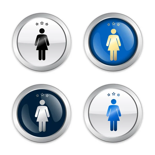 Restroom seals or icons — Stock Vector