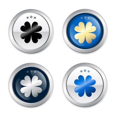 Şans mühürler veya simgeler yonca simgesiyle