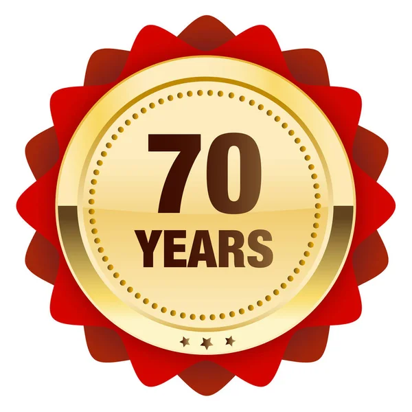 70 anos de selo ou ícone —  Vetores de Stock
