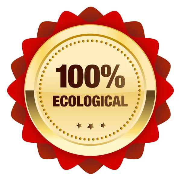 Selo ou ícone 100% ecológico garantido —  Vetores de Stock