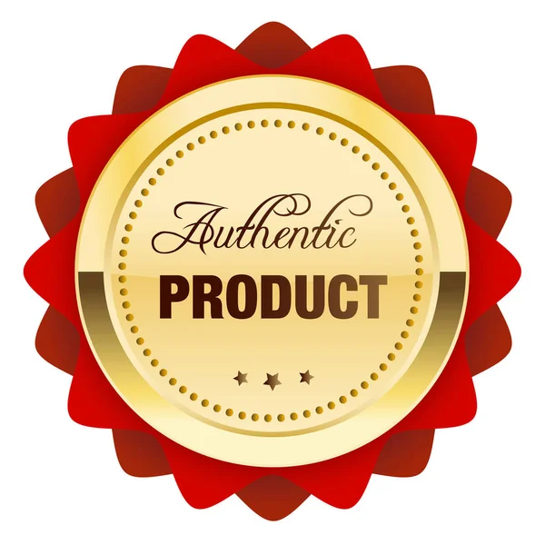 Sello o icono auténtico del producto — Vector de stock