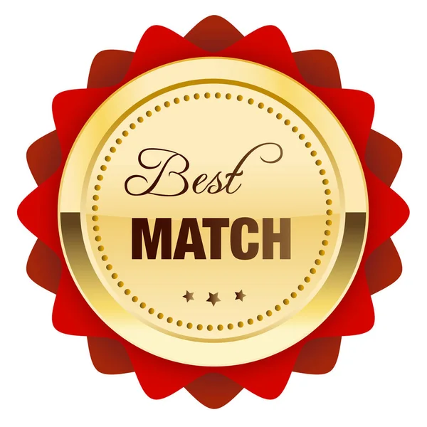Meilleur sceau ou icône de match — Image vectorielle
