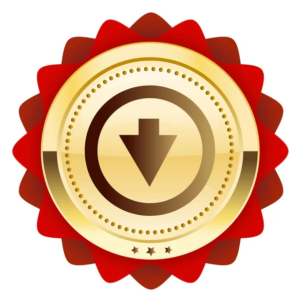 Descargar sello o icono con símbolo de flecha — Vector de stock
