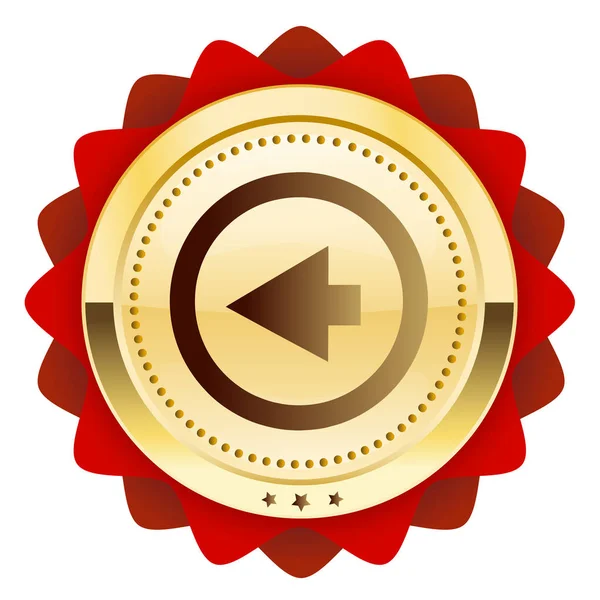 Clique de volta selo ou ícone com símbolo de seta —  Vetores de Stock