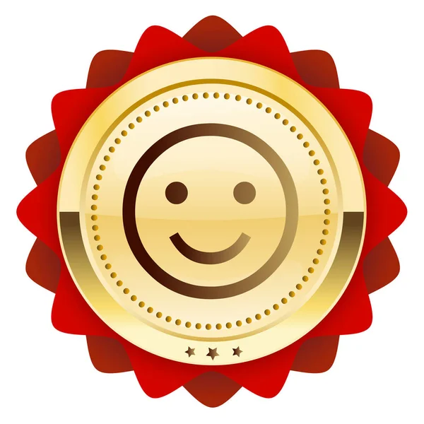 Beste keuze zegel of pictogram met smiley symbool — Stockvector