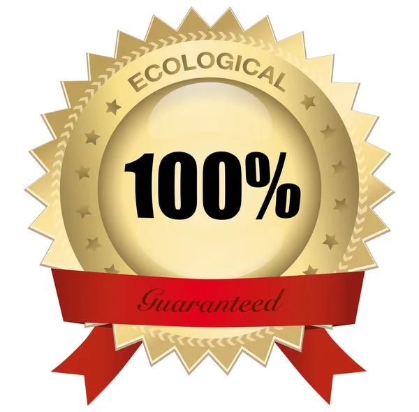 Selo 100% ecológico garantido —  Vetores de Stock