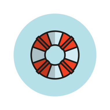 Yaşam şamandırası ikon vektör çizimi