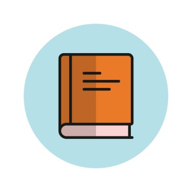 kitap simgesi vektör illüstrasyonu