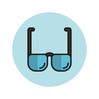 gözlük ikonu vektör illüstrasyonu