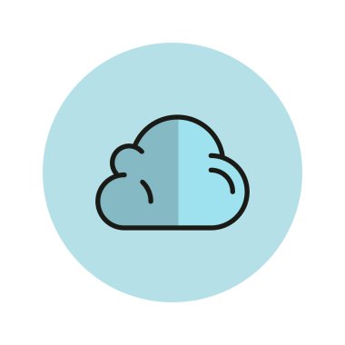 Bulut simgesi vektör illüstrasyonu