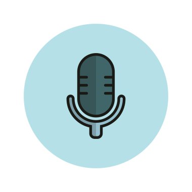 mikrofon simgesi vektör illüstrasyonu