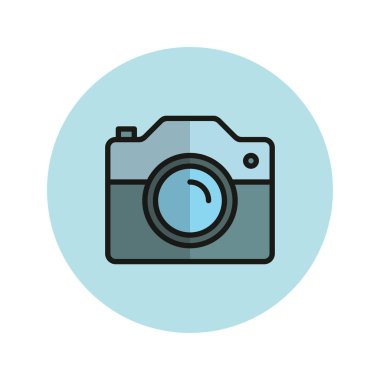 kamera simgesi vektör illüstrasyonu