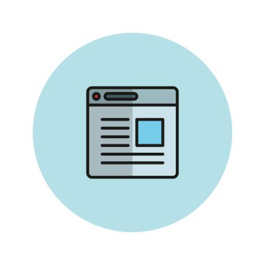 Web penceresi simge vektör çizim