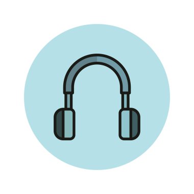 kulaklık simgesi vektör illüstrasyonu
