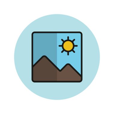 resim simgesi vektör illüstrasyonu