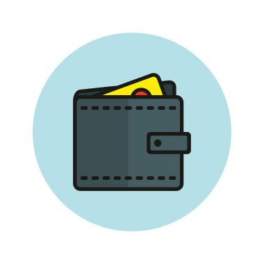 cüzdan ikonu vektör illüstrasyonu