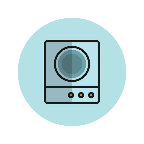 洗濯機のアイコンベクトルイラスト — ストックベクタ