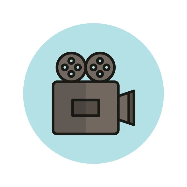 Illustrazione vettoriale icona della videocamera — Vettoriale Stock